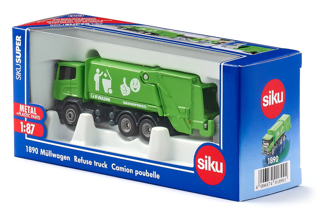 Siku 1890 1:87 Scania Rubbish Truck With Skip Bin