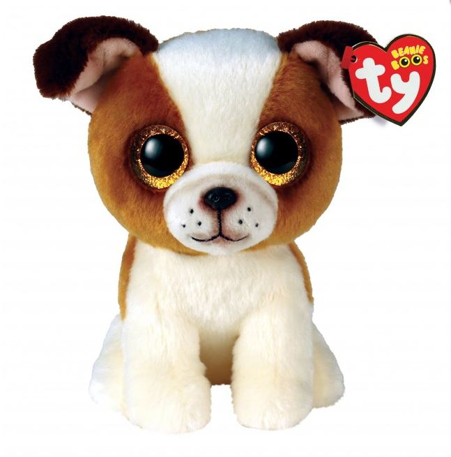 Ty Beanie Boo Regular - Hugo Brown & White Dog