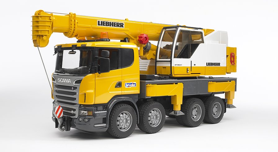 Bruder 1:16 Scania R-Series Liebherr Crane Truck With Light & Sound