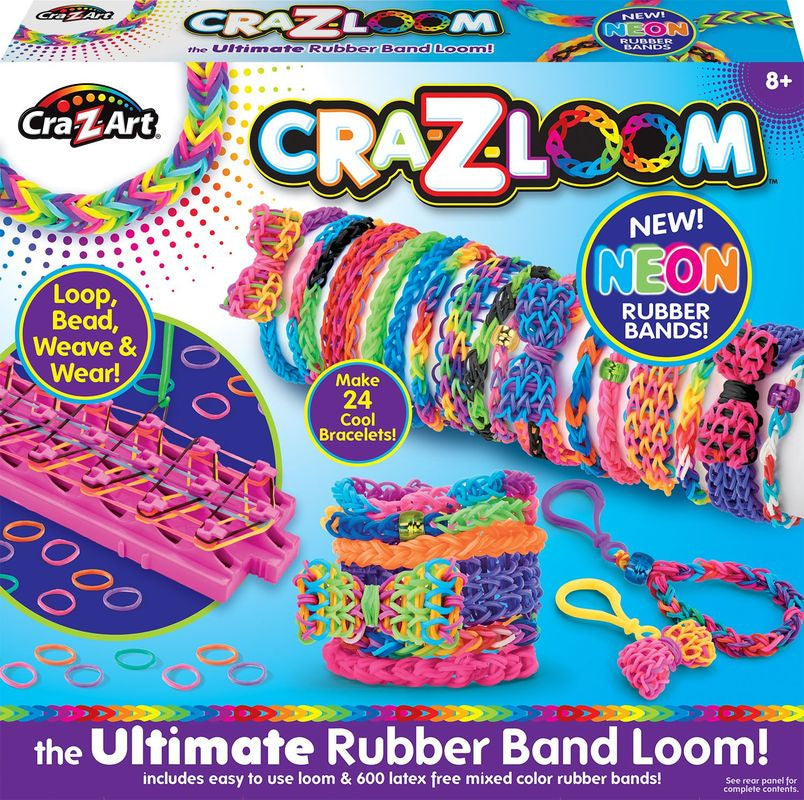 Cra-Z-Art Cra-Z-Loom The Ultimate Rubber Band Loom Neon Rubber Bands