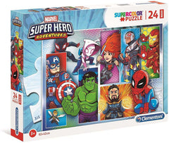 Clementoni 24 Piece Maxi Marvel Super Hero Adventures SupeRColor Puzzle