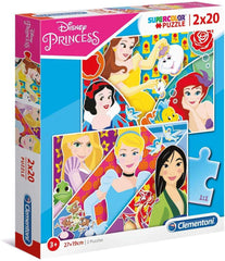 Clementoni Disney Princess SupeRColor 2X20 Piece Puzzle