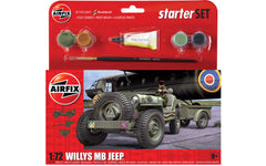 Airfix 1:72 Willys Mb Jeep Small Model Starter Set