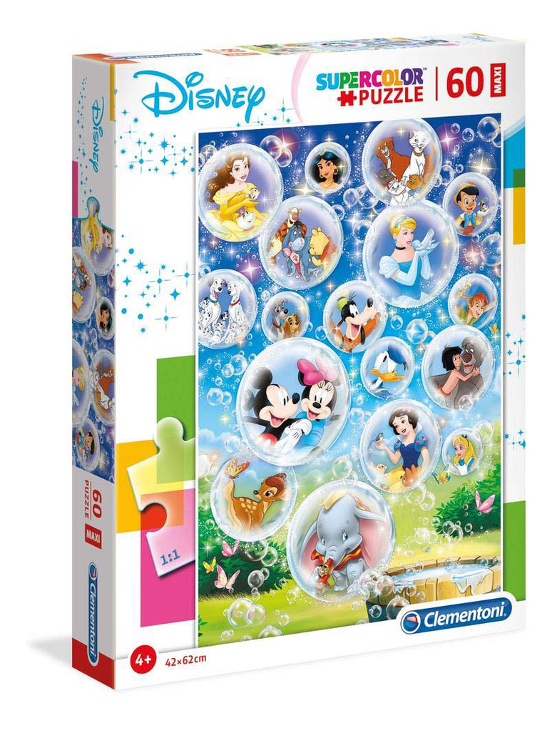 Clementoni 60 Piece Maxi Disney Characters SupeRColor Puzzle