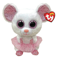 Ty Beanie Boo Medium - Nina White Ballerina Mouse