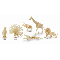 3D Wooden Puzzle Animals Assorted Styles