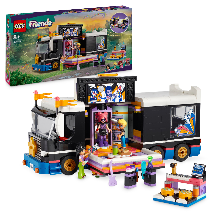 LEGO 42619 Friends Pop Star Music Tour Bus