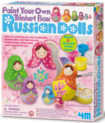 4M Paint Your Own Trinket Box Russian Dolls