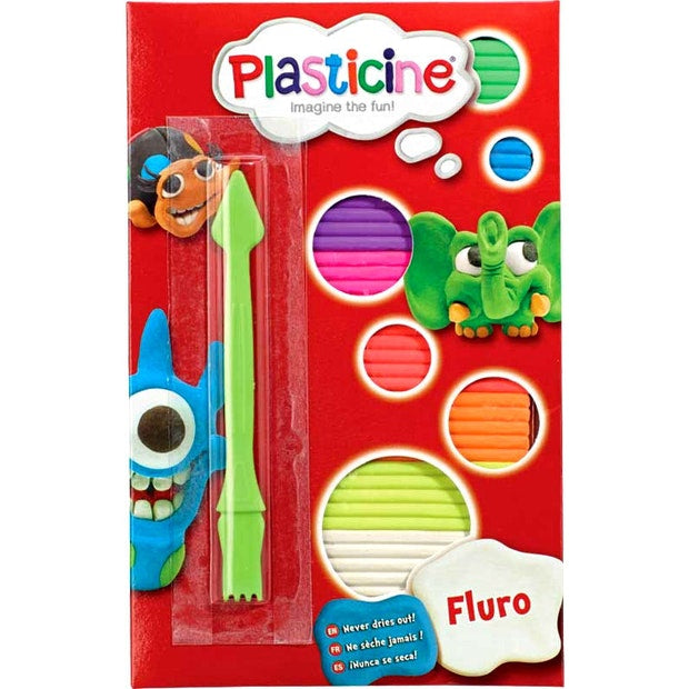 Plasticine Fluro With Tool Assorted Styles