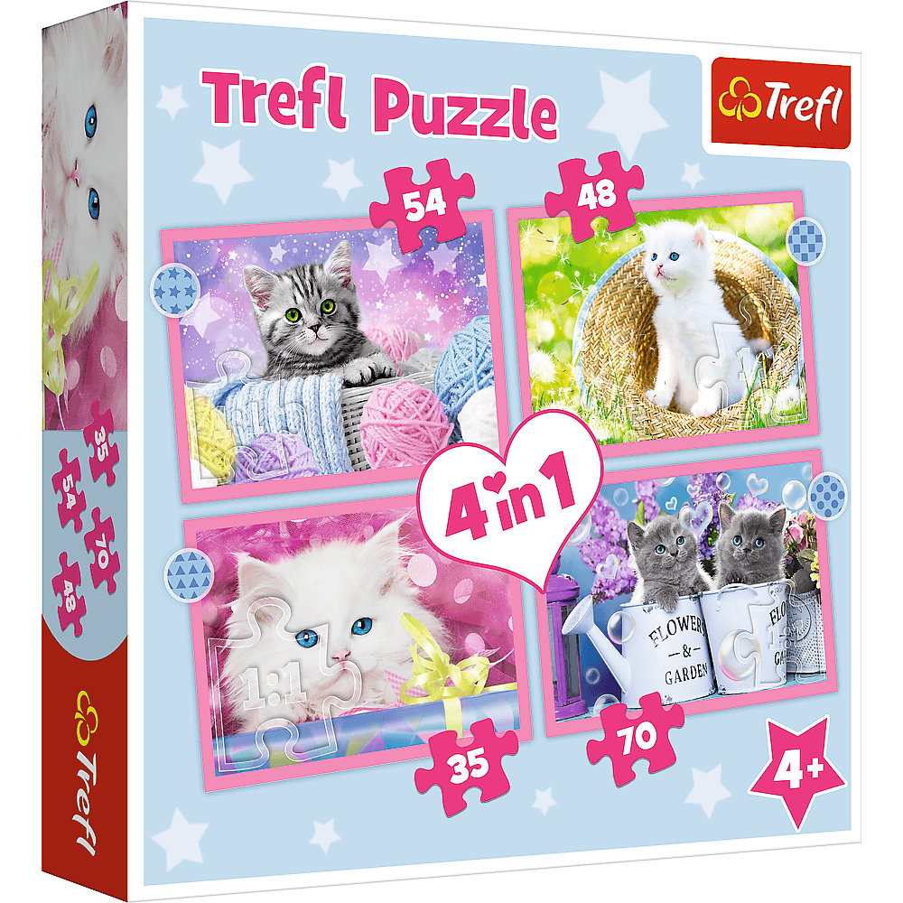 TREFL 4-IN-1 PUZZLE CAT'S FUN