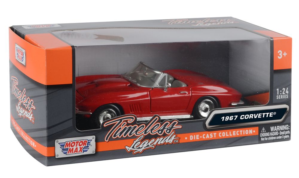 Motormax 1:24 Scale 1967 Chevy Corvette Red