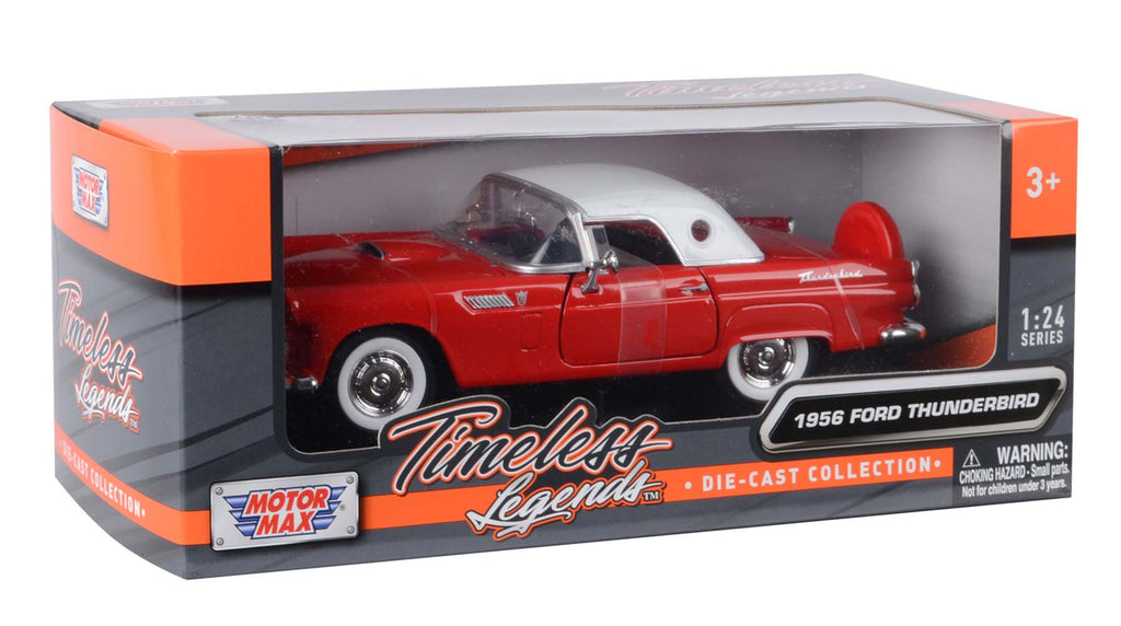 Motor Max 1:24 Timeless Legends Die-Cast Vehicle 1956 Ford Thunderbird Hardtop Red