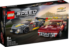 LEGO 76903 Speed Champions Chevrolet Corvette C8.R Race Car And 1968 Chevrolet Corvette