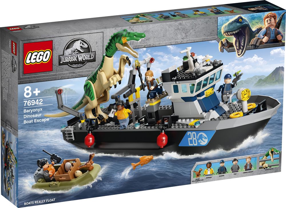 LEGO 76942 Jurassic World Baryonyx Dinosaur Boat Excape