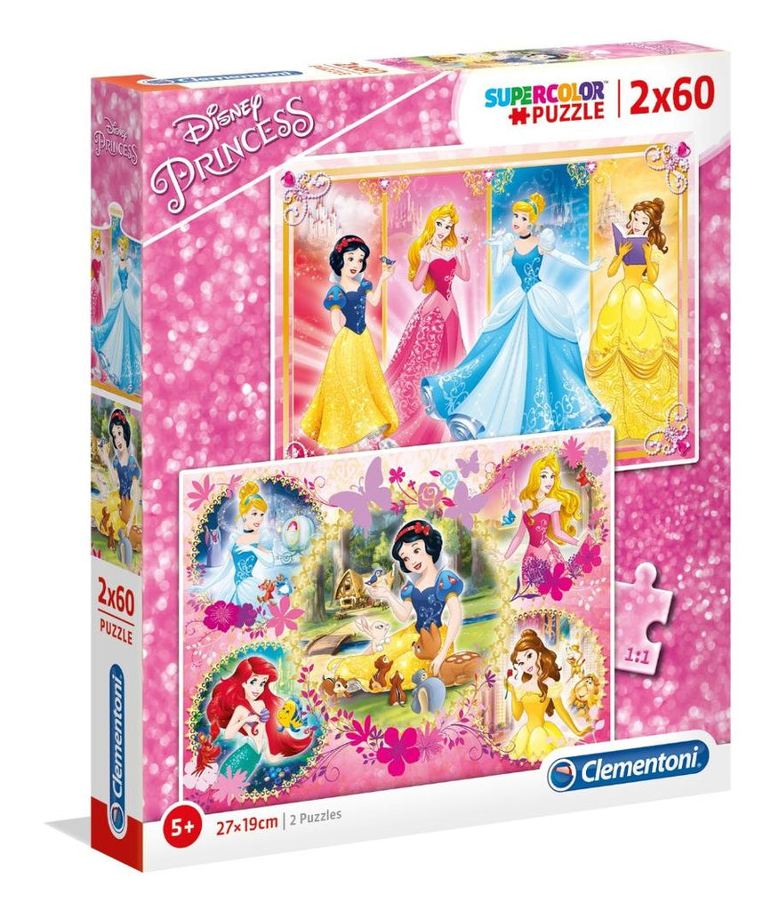 Clementoni 2X 60 Piece SupeRColor Puzzle Disney Princess