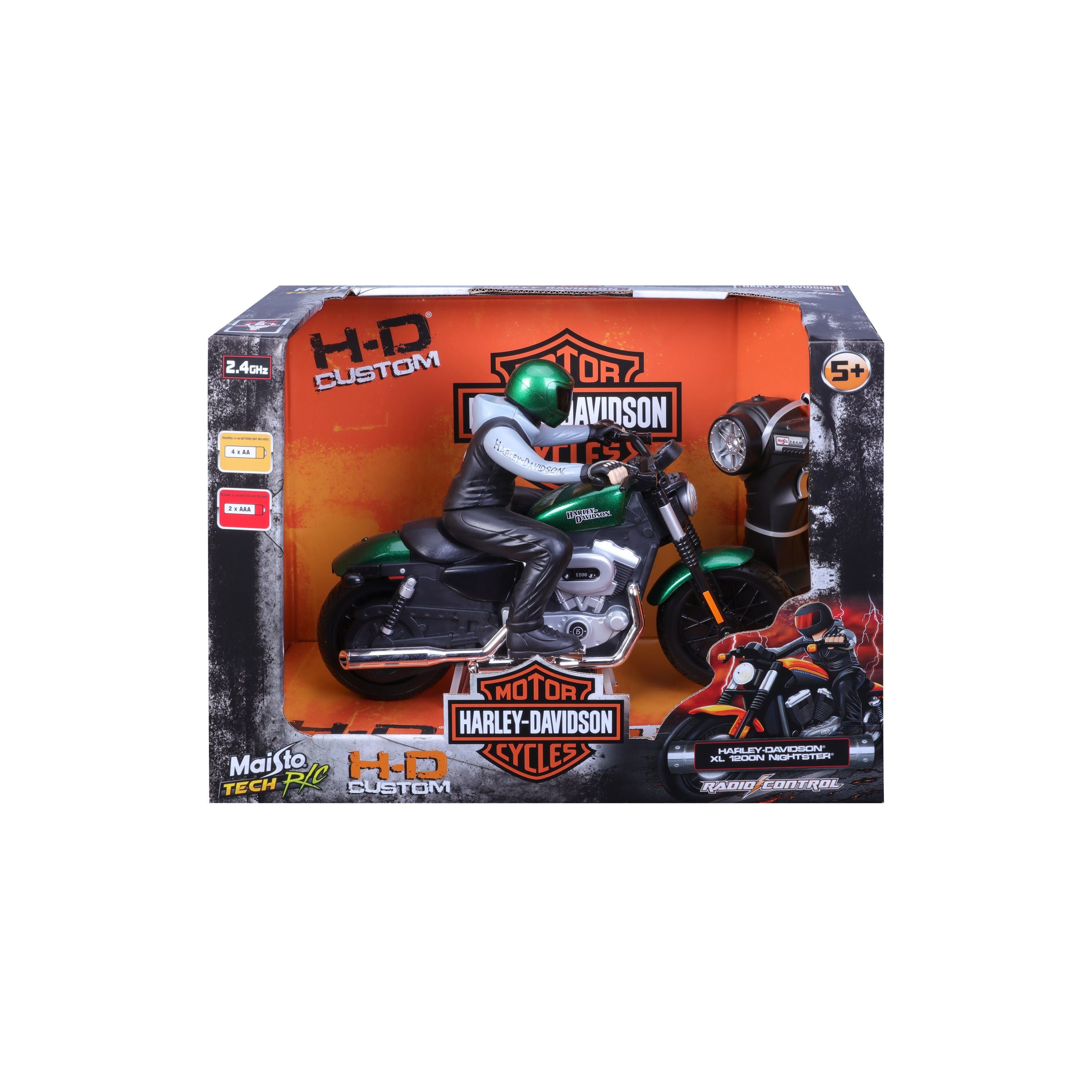 Maisto Tech R C Harley Davidson Xl1200n Nightster Orange Remote Contro Toyworld NZ