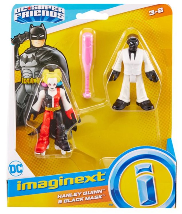 Fisher-Price Imaginext Super Friends Figurines Harley Quinn And Black Mask