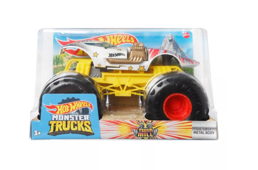 Hot Wheels 1:24 Monster Trucks Twin Mill White With Stars