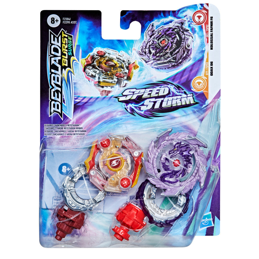 Beyblade Burst Surge Speedstorm Dual Pack Odax O6 & Kolossal Fafnir F6