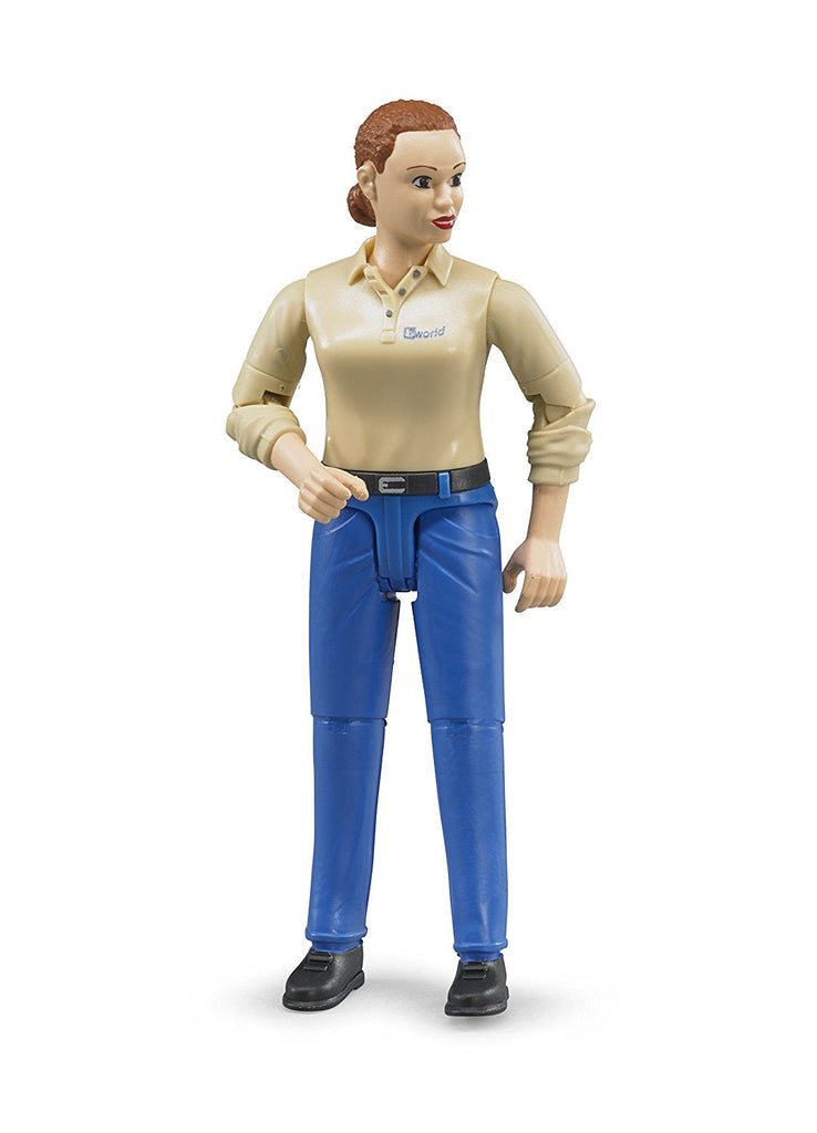 Bruder Woman Light Skin Blue Jeans Figurine