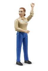 Bruder Woman Light Skin Blue Jeans Figurine