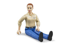 Bruder Woman Light Skin Blue Jeans Figurine