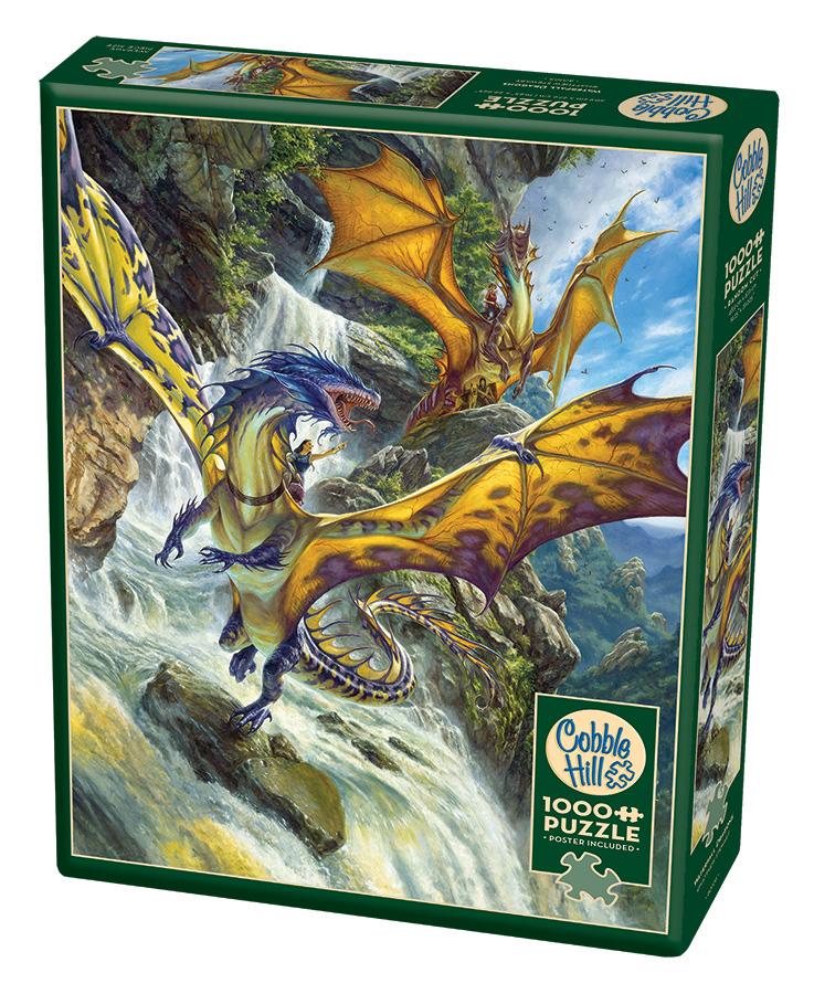 Cobble Hill 1000 Piece Puzzle Waterfall Dragons