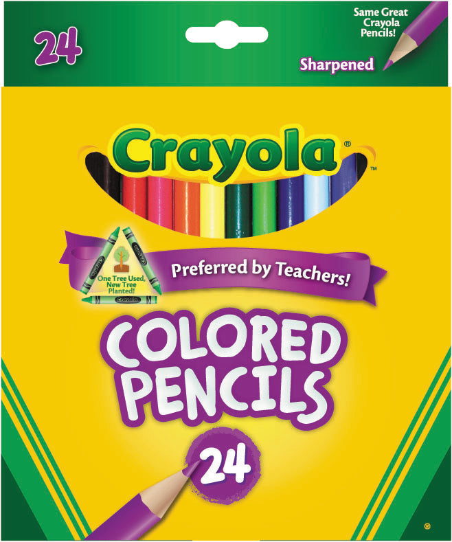 Crayola Full Size Coloured Pencils 24 Pack