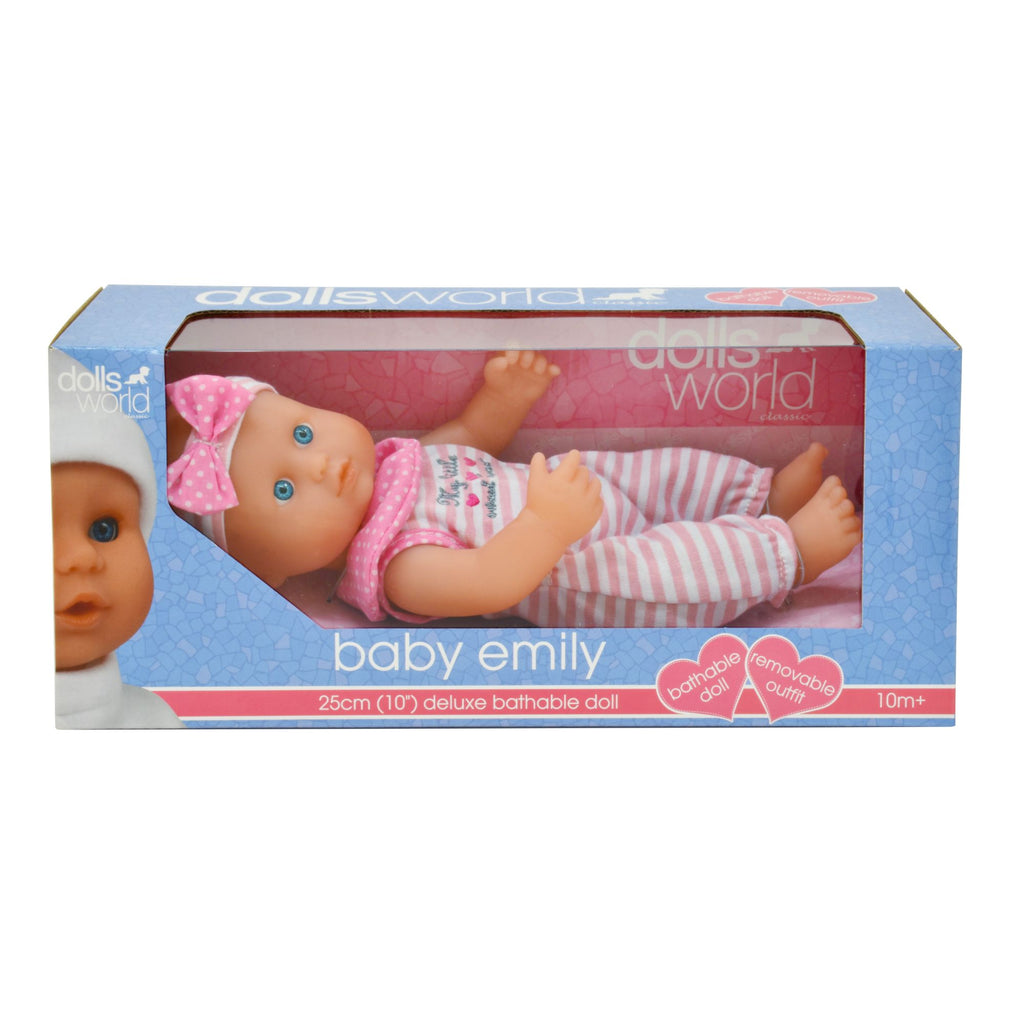 Dolls World Baby Emily 25cm Bathable Doll