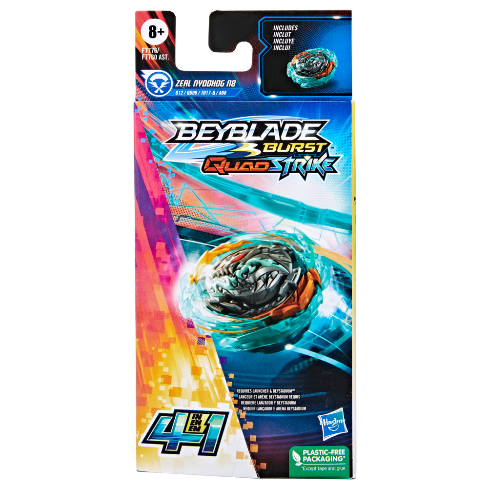 Beyblade Burst Quadstrike Single Pack Zeal Nyddhog N8