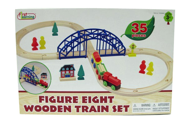 First Learning Wooden Figure Eight Train Set 35Pc