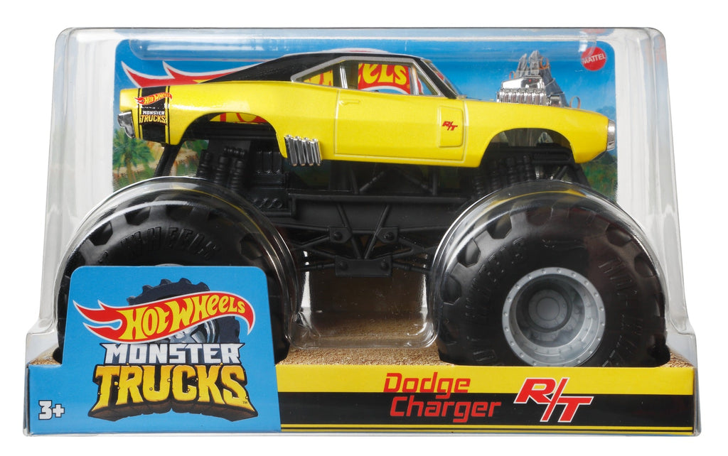 Hot Wheels 1:24 Monster Trucks Dodge Charger R/T Yellow