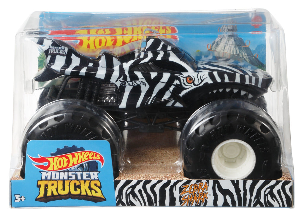 Hot Wheels 1:24 Monster Trucks Zebra Shark