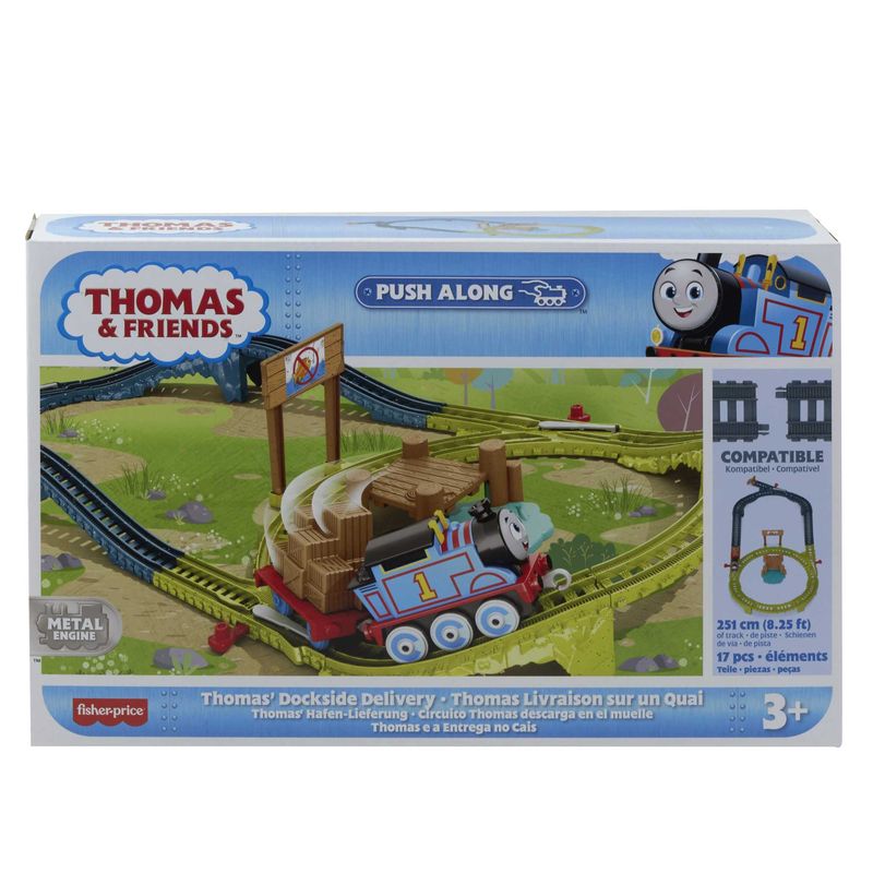 FISHER-PRICE THOMAS & FRIENDS PUSH ALONG THOMAS' DOCKSIDE DELIVERY TRA ...