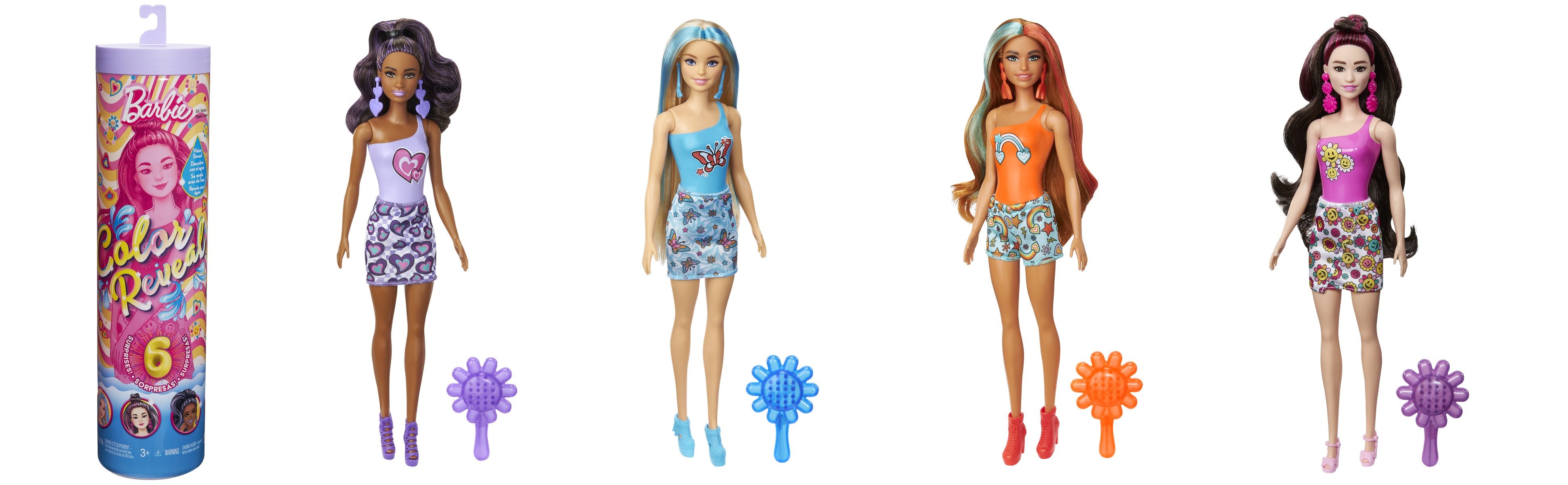 BARBIE COLOUR REVEAL RAINBOW GROOVY BARBIE SERIES ASSORTED STYLES ...