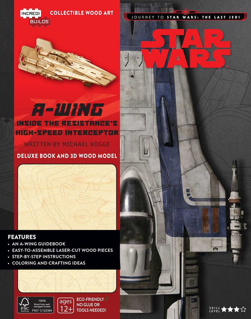 Incredibuilds 3D Wooden Model Star Wars A-Wing