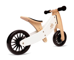 Kinderfeets Tiny Tot Plus Wooden Trike White