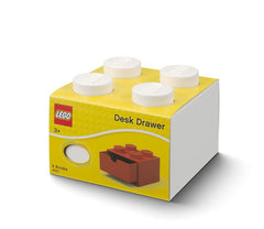 LEGO Storage Desk Drawer 4 Knobs White