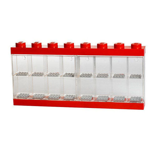 LEGO 16 Window Minifigure Display Case Red