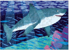 Mud Puppy Great White Shark 48 Piece Mini Puzzle