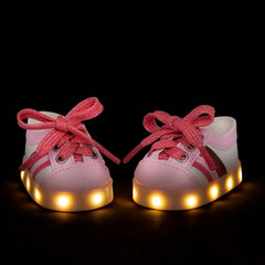 Our Generation Accessory Set Rainbow Delight Light Up Pink & White Sneakers