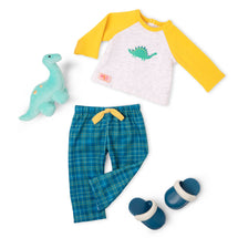 OUR GENERATION DELUXE OUTFIT DINO-SNORES DINOSAUR PRINT PYJAMA OUTFIT