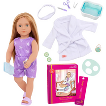 Our Generation 18 Inch Deluxe Spa Doll With Book Serafina