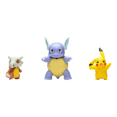 Pokemon Battle Figure Set 3 Pack Wartortle + Pikachu + Cubone