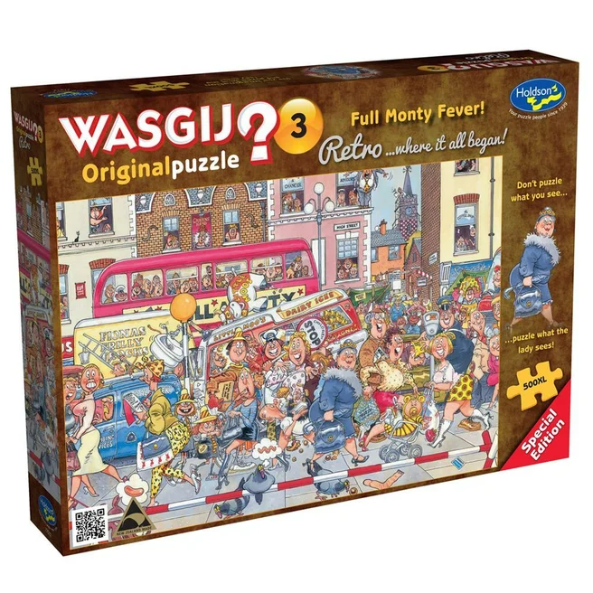 RETRO WASGIJ 500 PIECE XL JIGSAW PUZZLE
ORIGINAL 3 FULL MONTY FEVER