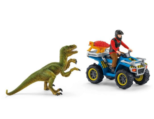 Schleich Dinosaurs Quad Escape From Velociraptor