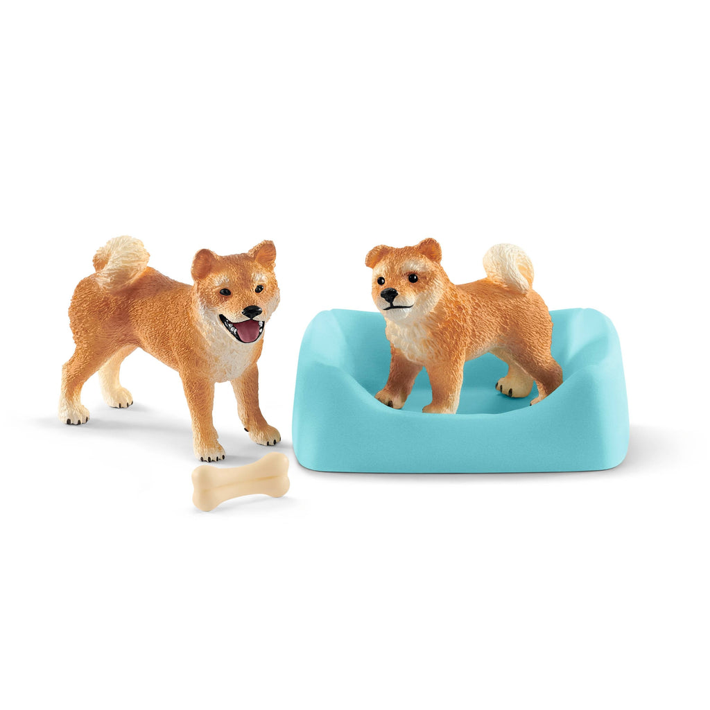 Schleich Farm World Shiba Inu Mother And Puppy