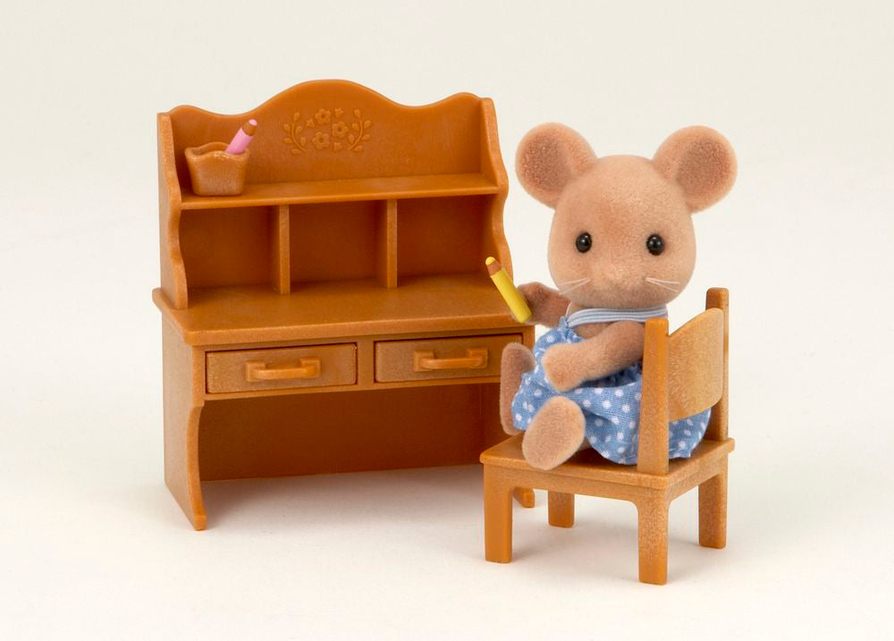 Sylvanian Families Mouse Sister With Desk Set