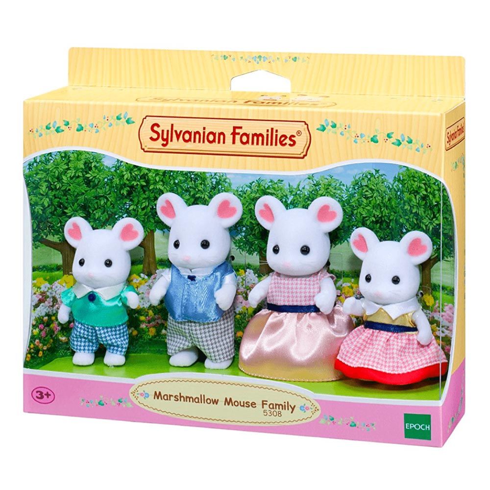 Sylvanian Families Marshmallow Mouse Family