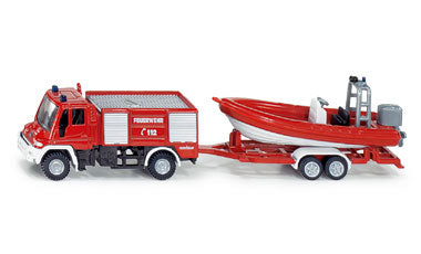 Siku 1636 Unimog Fire Engine With Boat